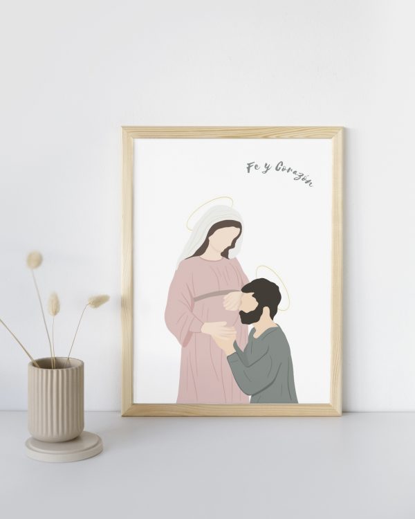 Lámina Virgen de la Dulce Espera y San José